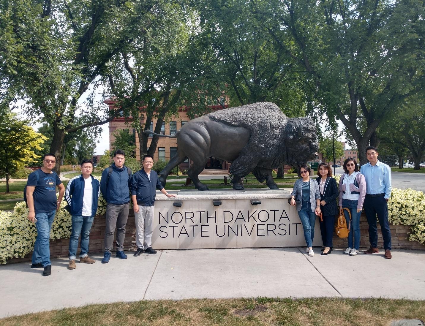 Eight individuals from China participated in a Grocery Store Management study tour at North Dakota State University